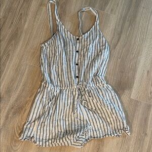 Old Navy Navy and White Striped Romper
